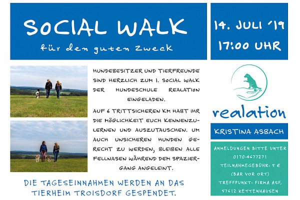 Social Walk zu Gunsten unseres Tierheims