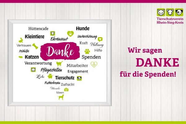 Wir sagen Danke für die Spenden!