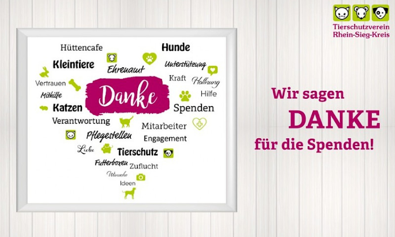 Wir sagen Danke für die Spenden!