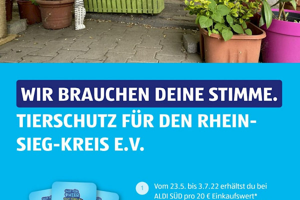 Unterstützen Sie uns bei der Aldi-Spendenaktion