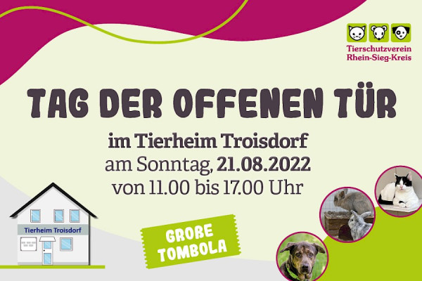 Tag der offenen Tür im Tierheim am 21. August