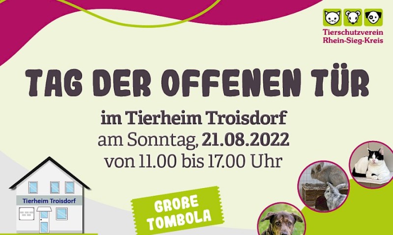 Tag der offenen Tür im Tierheim am 21. August
